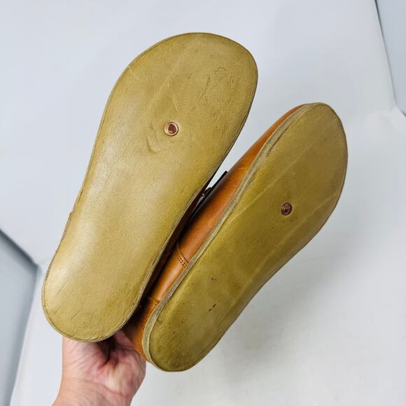 EF Handcrafted Brown Leather Lace-Up Boots Women’s Size 40 - Picture 8 of 13